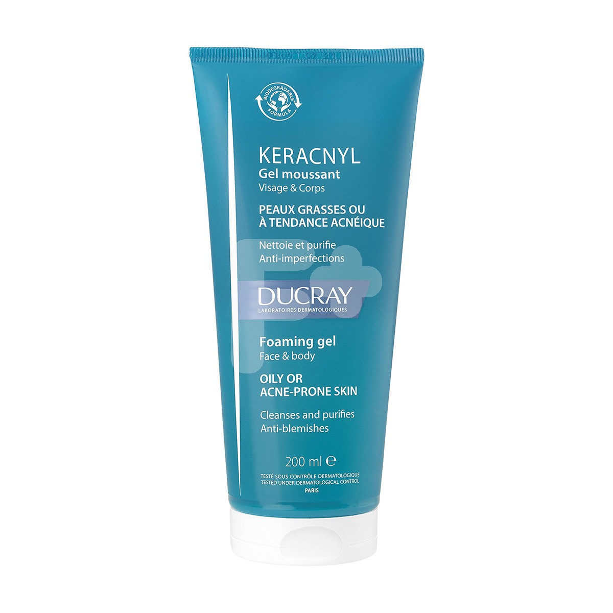 Ducray keracnyl gel limpiador acne 200ml