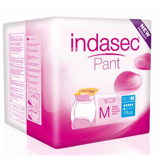 Indasec pant plus talla media 12 unidades