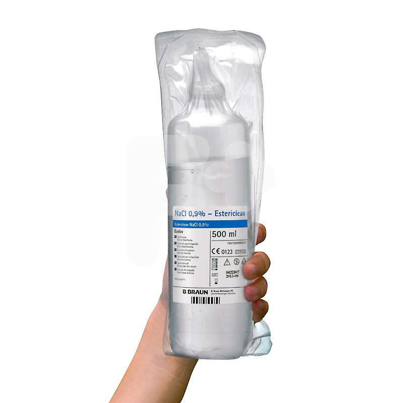 Nacl cloruro sodico 0'9% 500 ml ecolav