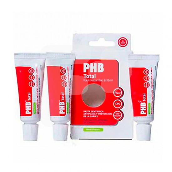 Phb pack total pasta dental recambio 15ml x3uds