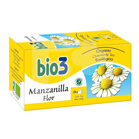 Bio3 manzanilla ecologica 25 bolsitas