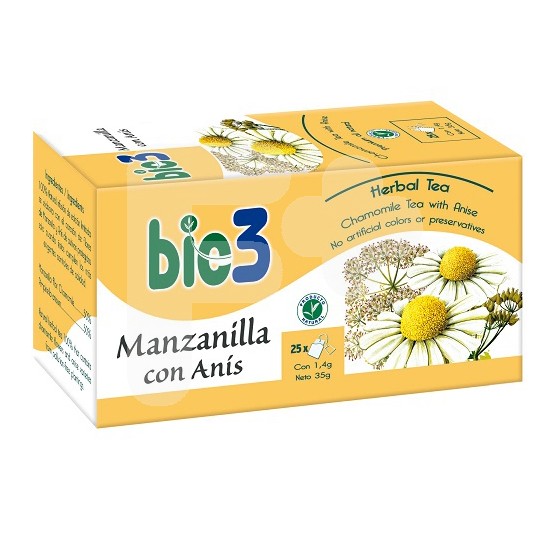 Bie3 manzanilla/anis infantil 25bolsitas