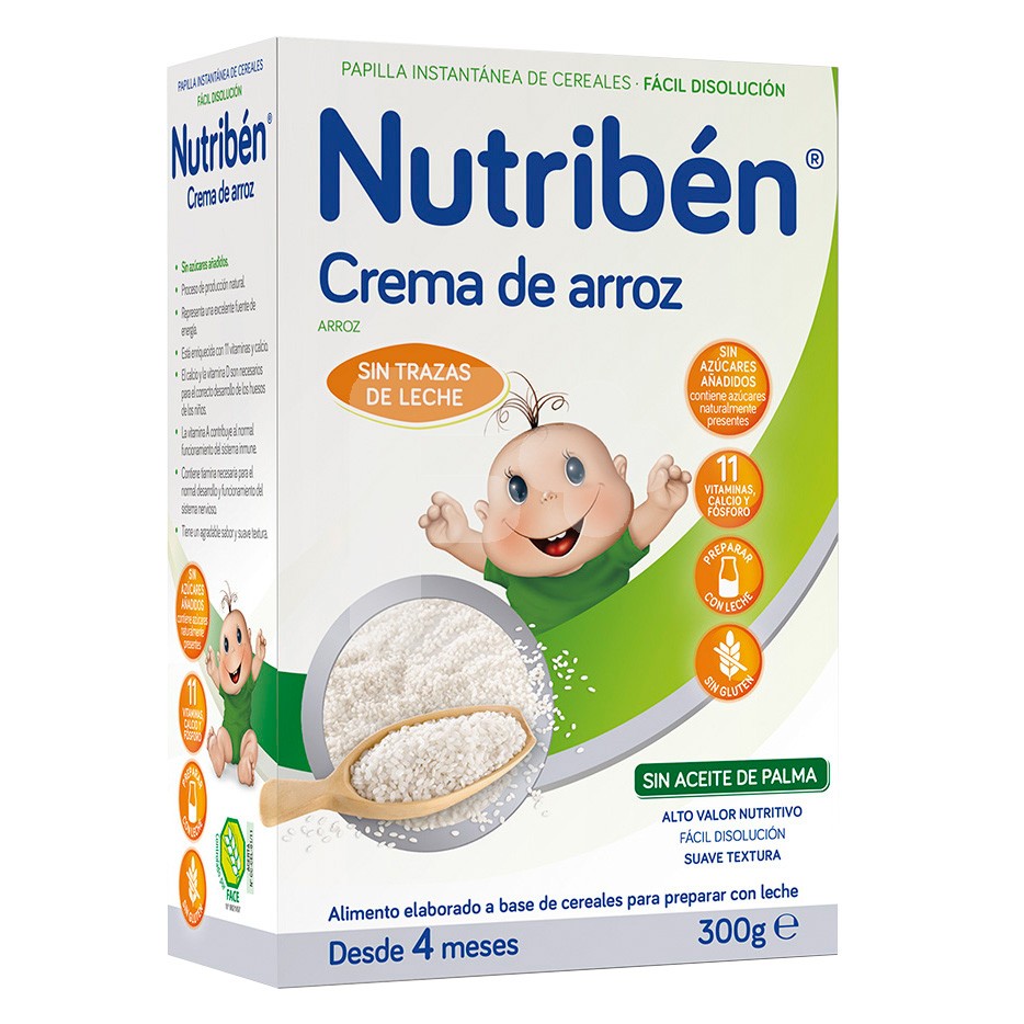 Nutribén Crema arroz sin gluten 300gr Nutribén Crema arroz sin gluten 300gr