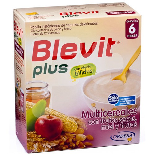 Blevit Plus multicereales con frutos secos miel y frutas 600g