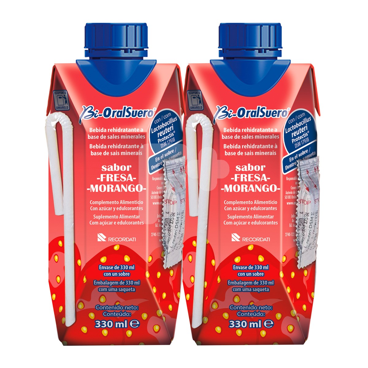 Bioralsuero Fresa pack 2 brick x 330ml