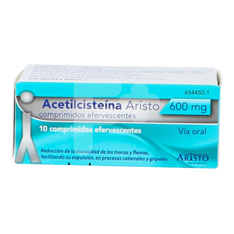 Aristo acetilcisteina 600mg 10 comprimidos efervescentes