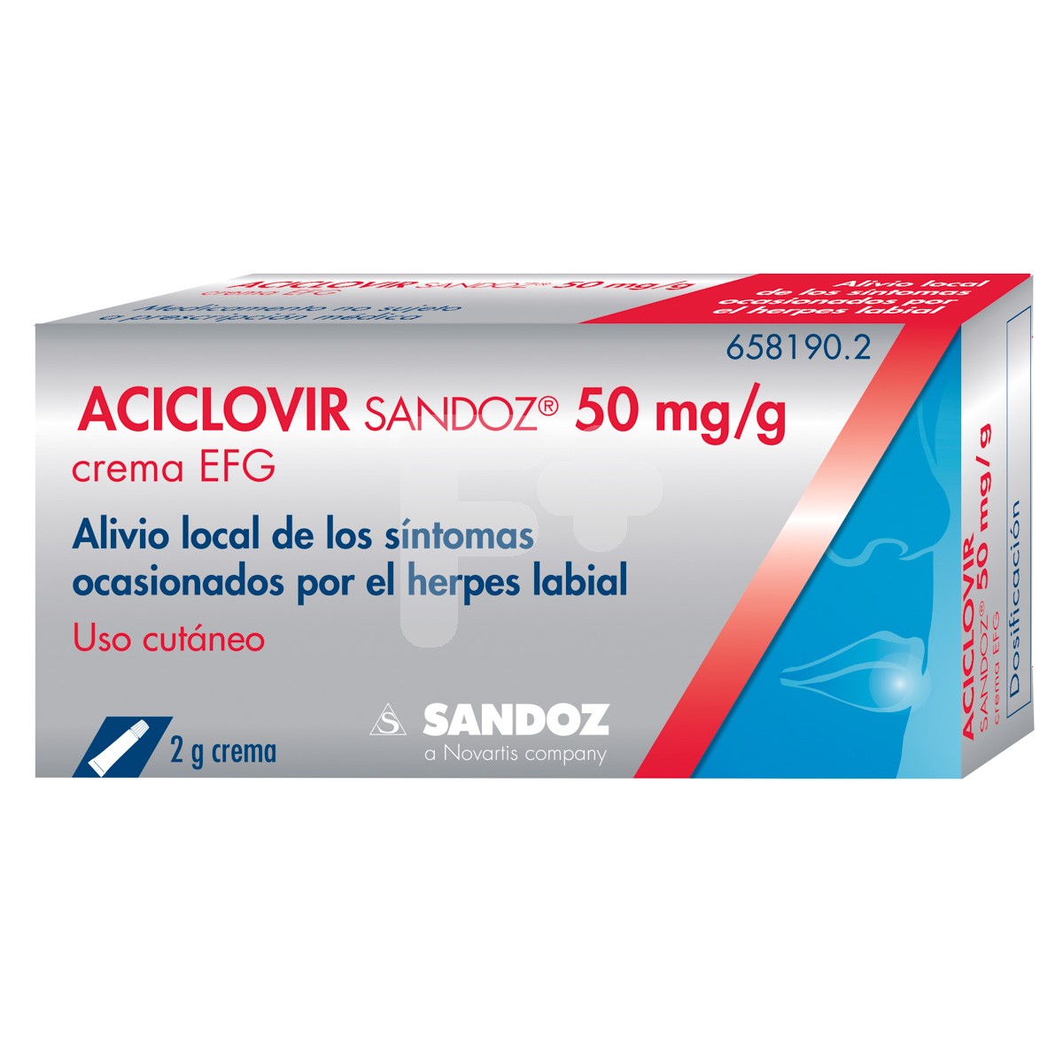 Sandoz aciclovir 50mg/g crema 2g