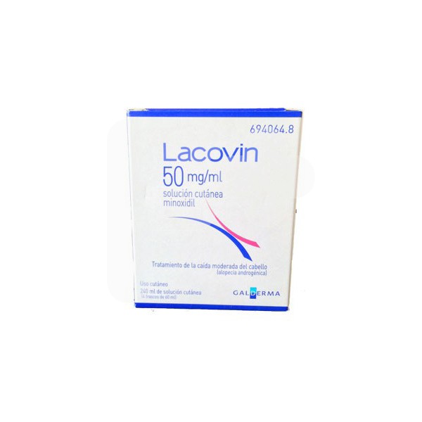 Lacovin 50 mg solución cutánea 4x60 ml Lacovin 50 mg solución cutánea 4x60 ml