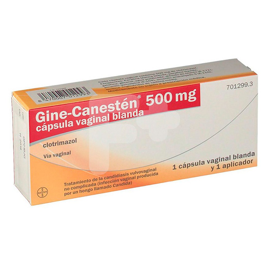 Gine canesten 500 mg 1 cápsula vaginal