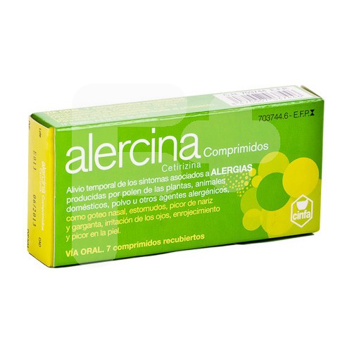 Alercina 10mg 7 comprimidos