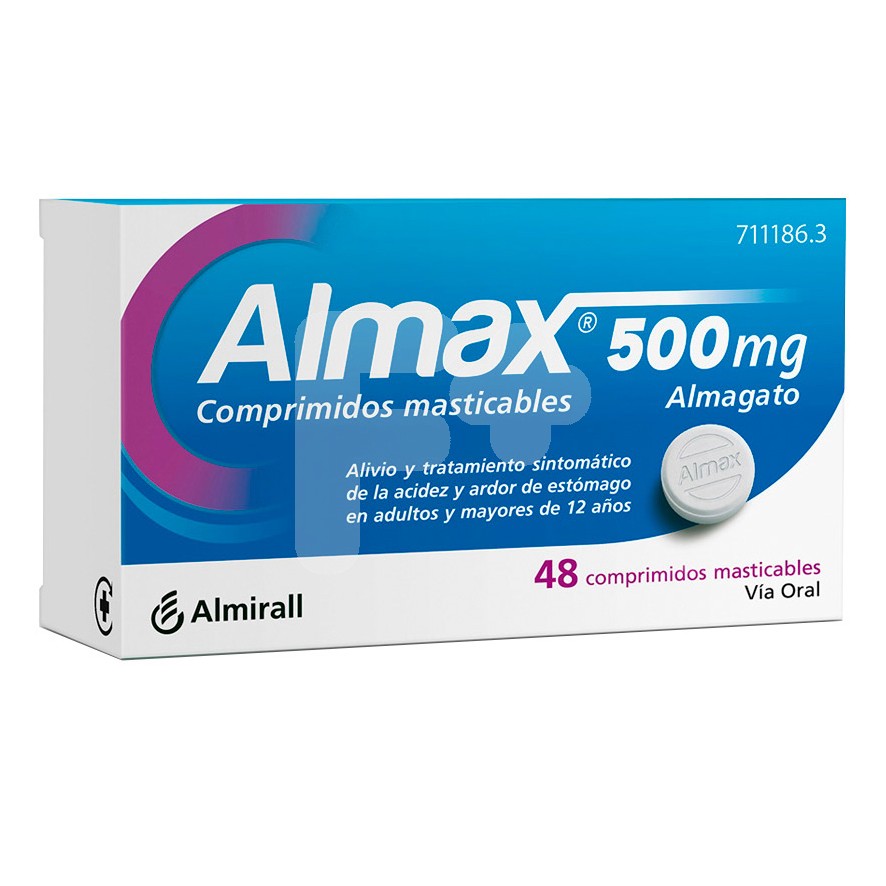 Almax 500mg 48 comprimidos masticables Almax 500mg 48 comprimidos masticables
