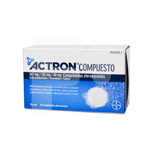 Actron compuesto 20 comprimidos efervescentes