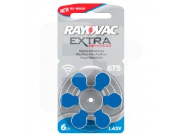 PILAS AUDIFONO RAYOVAC  EXT 675 AZUL 6 U