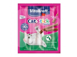 Vitakraft cat stick mini, pato & conejo 18g 3 u