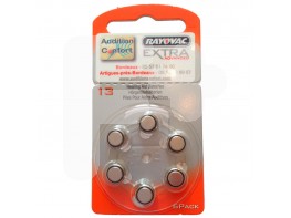 Rayovac pilas audífono 13 naranja new advanced 6uds