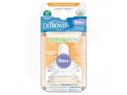 Dr.Brown's tetina boca ancha options 9m+