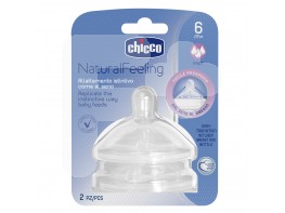 Chicco Tetina natural feeling flujo rápido +6 meses 2uds