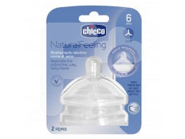 Chicco Tetina natural feeling flujo papilla +6 meses 2uds