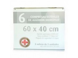 Compresas gasa est. 60x40 gran cruz 6uds Compresas gasa est. 60x40 gran cruz 6uds