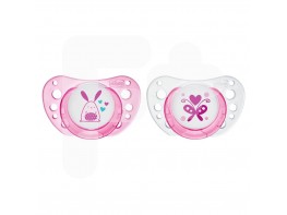 Chicco Chupete physio air caucho rosa 0-6 meses 2uds Chicco Chupete physio air caucho rosa 0-6 meses 2uds