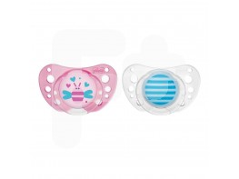 Chicco Chupete physio air caucho rosa +12 meses 2uds Chicco Chupete physio air caucho rosa +12 meses 2uds