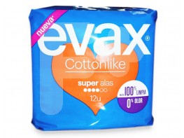 Evax compresas cottonlike super alas 12und