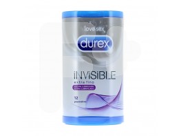 PRESERVA.DUREX INVISIBLE LUBRICADO 12UDS
