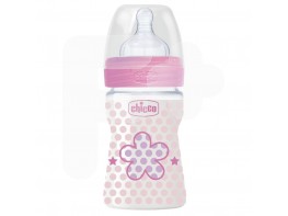 Chicco Biberón silicona flujo normal rosa 150ml