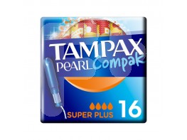 Tampax compak pearl tampones con aplicador super plus 16u