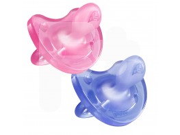 Chicco Chupete Physio soft rosa +12 meses 2 uds