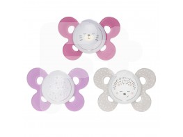 Chicco Chupete physio silicona niña 16-36 meses 2u