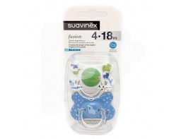 Suavinex Chupete anatómico fusión silicona 4-18M 2u