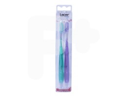Lacer DUPLO Cepillo medio + Cepillo viaje