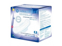 COMPRESA FARMACONFORT NOCHE ALGODON 10UN
